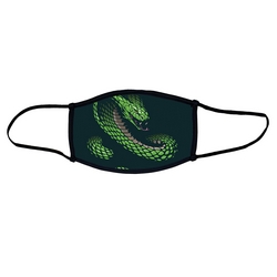 Snake face mask.  Masks come with elastic ear loops and fastener which allows a snug fit.