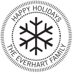 Snowflake Embossing paper embossing seal. Choose from pocket or desk style. Makes a great gift.