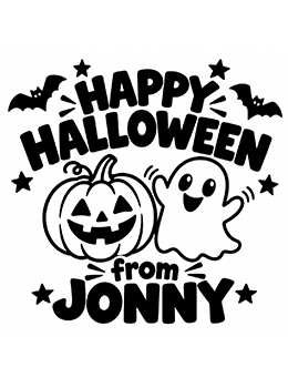 Happy Halloween rubber stamp.  Stamp out some spooky fun for this Halloween season!  Available as a traditional rubber stamp or self-inking rubber stamp.