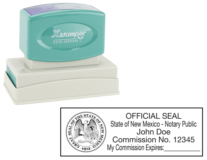 New Mexico Notary Rubber Stamp - Complies to New Mexico notary requirements. Premium Quality and thousands of initial impressions. Quick Production!