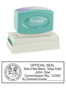 New Mexico Notary Rubber Stamp - Complies to New Mexico notary requirements. Premium Quality and thousands of initial impressions. Quick Production!