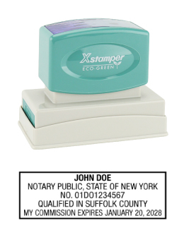 New York Notary Rubber Stamp - Complies to New York notary requirements. Premium Quality and thousands of initial impressions. Quick Production!