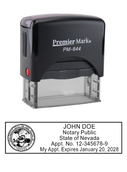 Nevada Notary Rubber Stamp - Complies to Nevada notary requirements. Premium Quality and thousands of initial impressions. Quick Production!