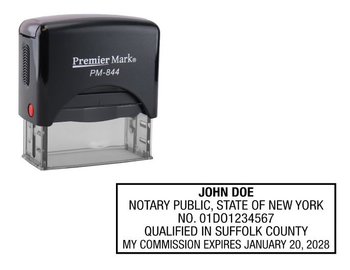 New York Notary Rubber Stamp - Complies to New York notary requirements. Premium Quality and thousands of initial impressions. Quick Production!