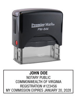 Virginia Notary Rubber Stamp - Complies to Virginia notary requirements. Premium Quality and thousands of initial impressions. Quick Production!