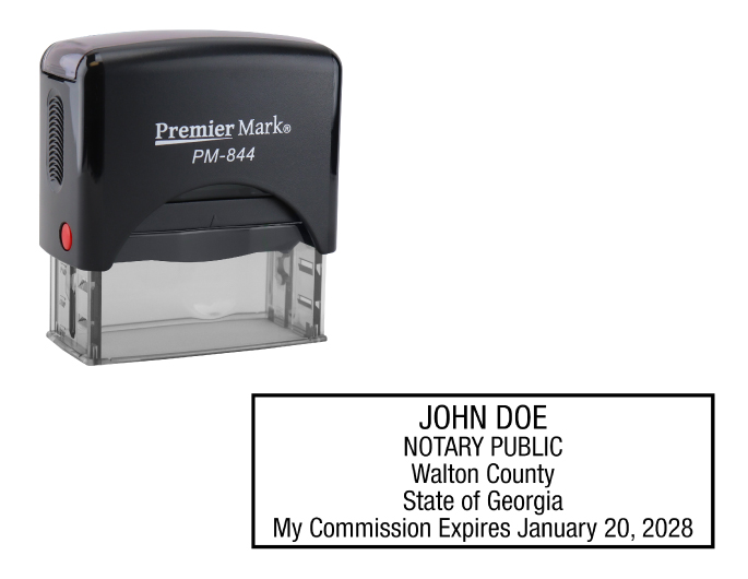 Georgia Notary Rubber Stamp - Complies to Georgia notary requirements. Premium Quality and thousands of initial impressions. Quick Production!