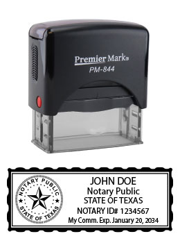 Texas Notary Rubber Stamp - Complies to Texas notary requirements. Premium Quality and thousands of initial impressions. Quick Production!
