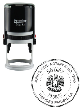 Louisiana Notary Rubber Stamp - Complies to Louisiana notary requirements. Premium Quality and thousands of initial impressions. Quick Production!