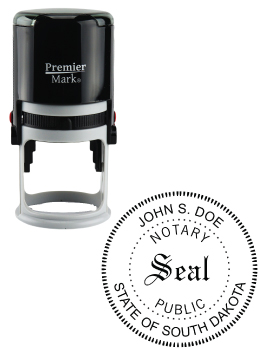 South Dakota Notary Rubber Stamp - Complies to South Dakota notary requirements. Premium Quality and thousands of initial impressions. Quick Production!