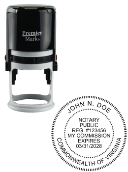 Virginia Notary Rubber Stamp - Complies to Virginia notary requirements. Premium Quality and thousands of initial impressions. Quick Production!
