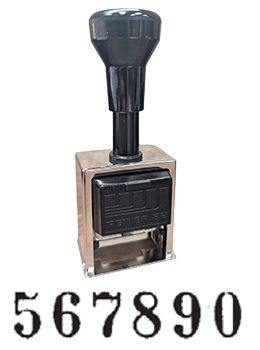 Reiner 316, 6-Wheel Numbering Machine, Roman Font. Fast, reliable numbering machine for everyday usage.