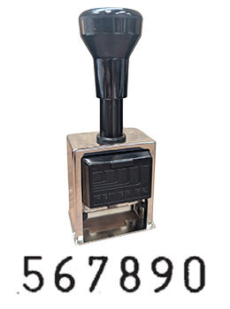 Reiner 317, 6-Wheel Numbering Machine, Gothic Font. Fast, reliable numbering machine for everyday usage.