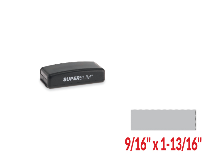 SuperSlim 2054 pre-inked stamp.  Up to 4 lines of custom copy.  Stamp impression size is 9/16" x 1-13/16".  Chose from many ink colors.