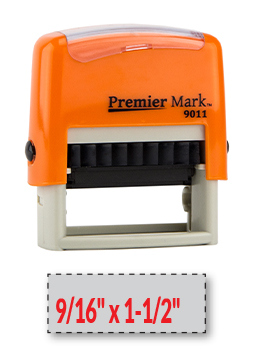 Colorful Orange frame self-inking stamp. Choose from many ink colors. Made with a high quality real rubber die which gives crisp and clear impressions.