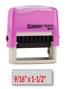 Colorful Pink frame self-inking stamp. Choose from many ink colors. Made with a high quality real rubber die which gives crisp and clear impressions.