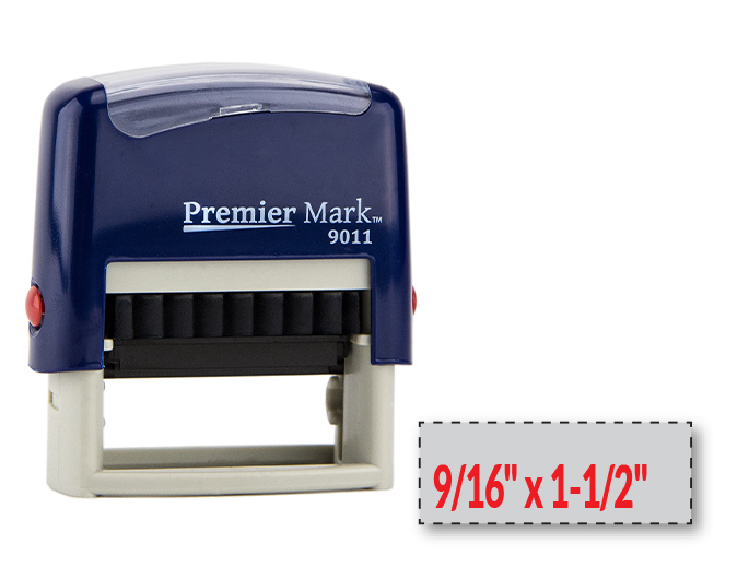 Colorful Blue frame self-inking stamp. Choose from many ink colors. Made with a high quality real rubber die which gives crisp and clear impressions.