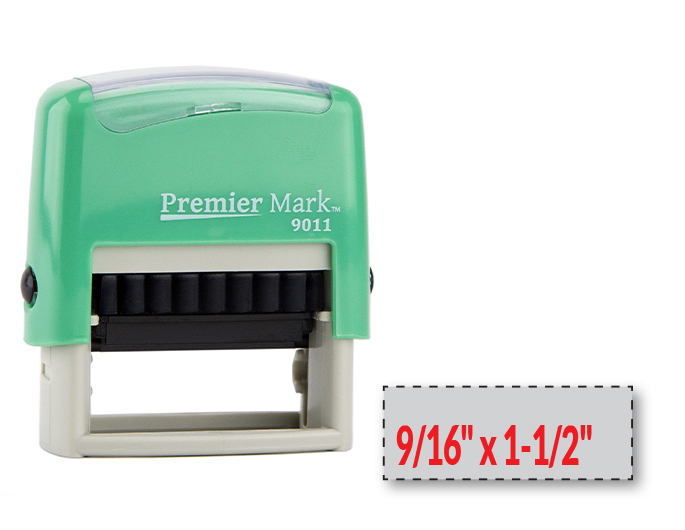 Colorful Mint frame self-inking stamp. Choose from many ink colors. Made with a high quality real rubber die which gives crisp and clear impressions.