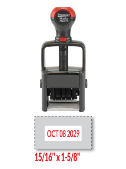 Premier Mark 910 Dater is a heavy duty dater, self-inking custom dater with 7 years on the band, choose one or two ink colors.