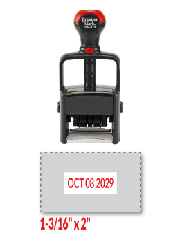 Premier Mark 913 Dater is a heavy duty dater, self-inking custom dater with 7 years on the band, choose one or two ink colors.