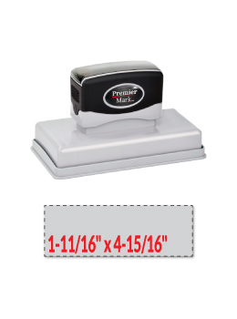 The Premier Mark 750 is a extra large pre-inked stamp, impression size is 1-11/16" x 4-15/16", &  the stamp is re-inkable with oil based ink.