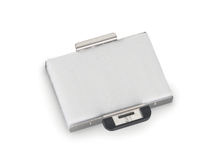 The 6/31 JustRite replacement ink pad fits the JustRite self-inking stamp.  Available as dry or with water based rubber stamp ink.