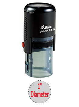 Shiny R-524 round self-inking stamp. Comes with thousands of initial impressions. This stamp is re-inkable, choose from many ink colors.