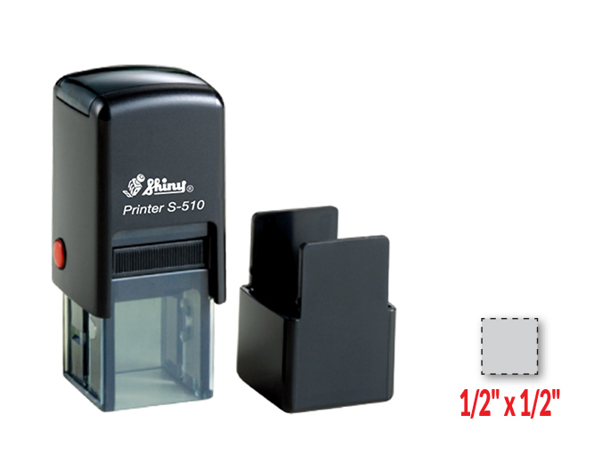 The Shiny S-510 is a self-inking stamp. This stamp is a perfect inspection stamp or punch card stamp.