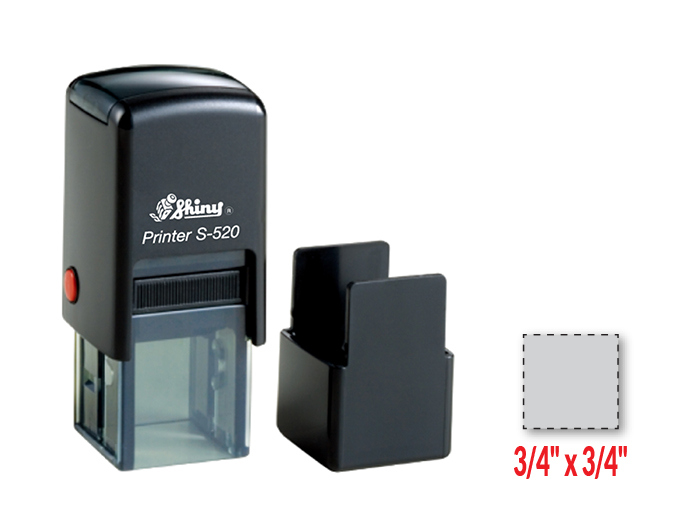 Shiny S-520 self-inking stamp. Comes with thousands of initial impressions. This stamp is re-inkable, choose from many ink colors.