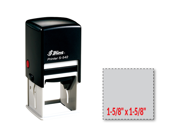 Shiny S-542 self-inking stamp. Comes with thousands of initial impressions. This stamp is re-inkable, choose from many ink colors.