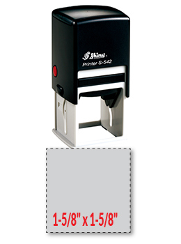 Shiny S-542 self-inking stamp. Comes with thousands of initial impressions. This stamp is re-inkable, choose from many ink colors.