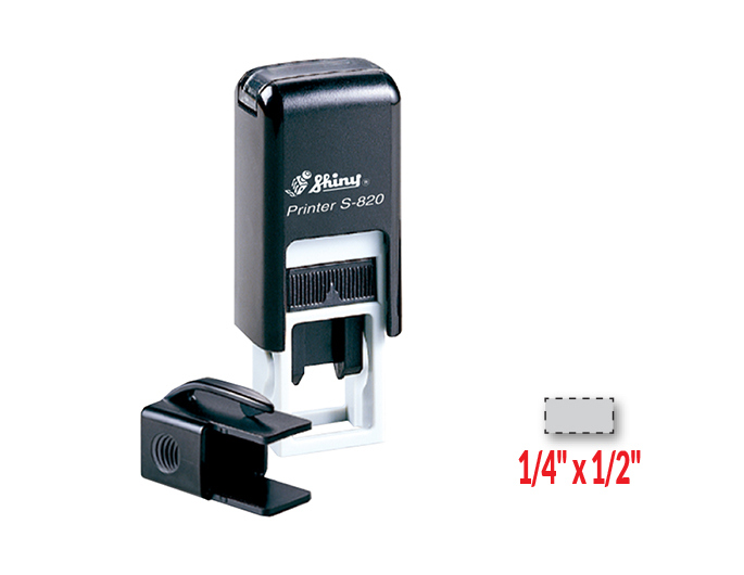 Shiny S-820 self-inking stamp. Comes with thousands of initial impressions. This stamp is re-inkable, choose from many ink colors.