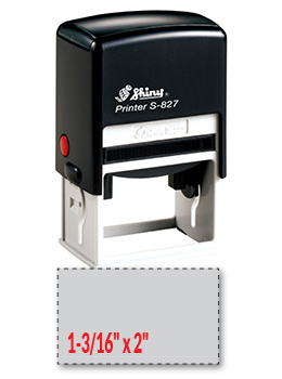 Shiny S-827 self-inking stamp. Comes with thousands of initial impressions. This stamp is re-inkable, choose from many ink colors.