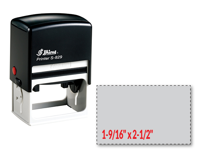 Shiny S-829 self-inking stamp. Comes with thousands of initial impressions. This stamp is re-inkable, choose from many ink colors.