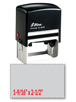 Shiny S-829 self-inking stamp. Comes with thousands of initial impressions. This stamp is re-inkable, choose from many ink colors.