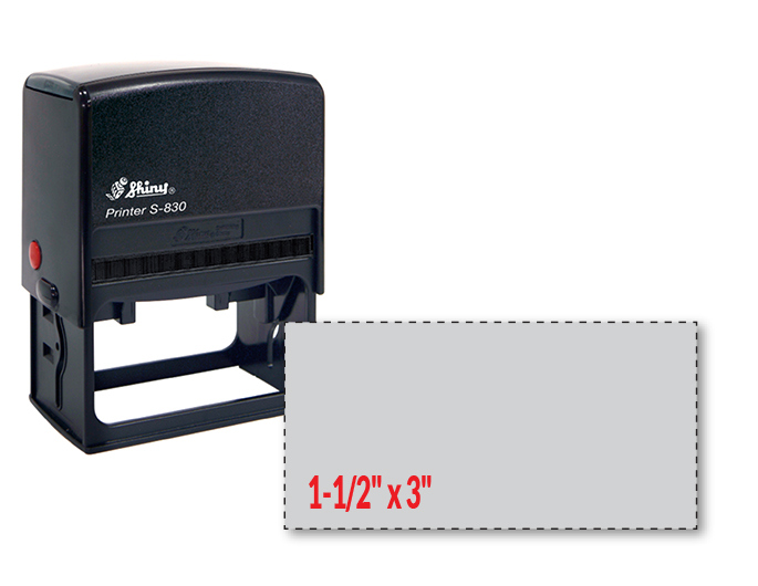 Shiny S-830 self-inking stamp. Comes with thousands of initial impressions. This stamp is re-inkable, choose from many ink colors.