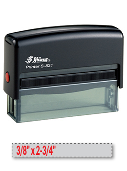 Shiny S-831 self-inking stamp. Comes with thousands of initial impressions. This stamp is re-inkable, choose from many ink colors.