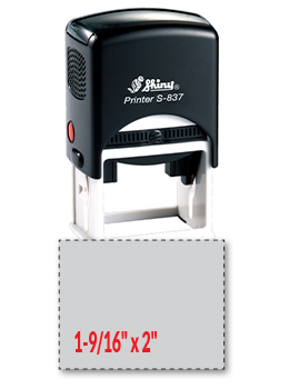 Shiny S-837 self-inking stamp. Comes with thousands of initial impressions. This stamp is re-inkable, choose from many ink colors.