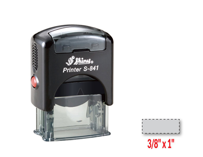 Shiny S-841 self-inking stamp. Comes with thousands of initial impressions. This stamp is re-inkable, choose from many ink colors.