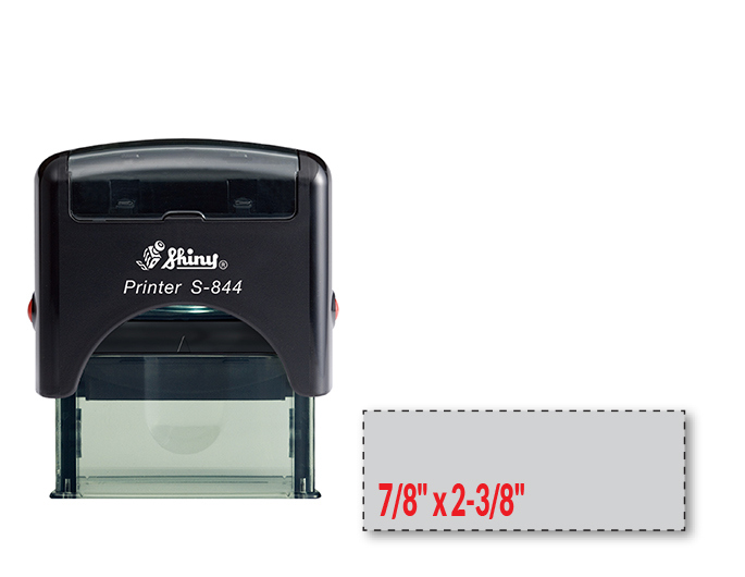 Shiny S-844 self-inking stamp. Comes with thousands of initial impressions. This stamp is re-inkable, choose from many ink colors.