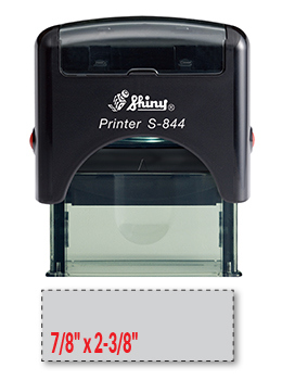 Shiny S-844 self-inking stamp. Comes with thousands of initial impressions. This stamp is re-inkable, choose from many ink colors.