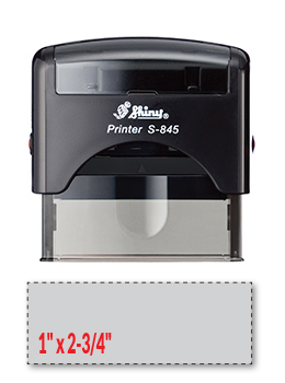 Shiny S-845 self-inking stamp. Comes with thousands of initial impressions. This stamp is re-inkable, choose from many ink colors.