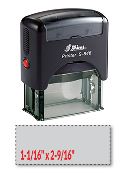 Shiny S-846 self-inking stamp. Comes with thousands of initial impressions. This stamp is re-inkable, choose from many ink colors.