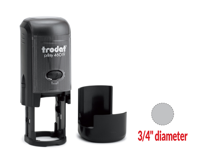 Trodat 46019 round self-inking stamp is a custom self-inking stamp. High quality plastic deliver a perfect impression.