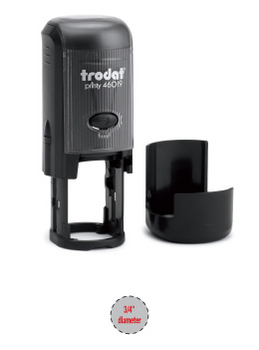 Trodat 46019 round self-inking stamp is a custom self-inking stamp. High quality plastic deliver a perfect impression.