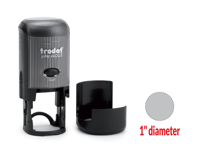Trodat 46025 round self-inking stamp is a custom self-inking stamp. High quality plastic deliver a perfect impression.