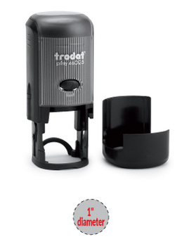 Trodat 46025 round self-inking stamp is a custom self-inking stamp. High quality plastic deliver a perfect impression.