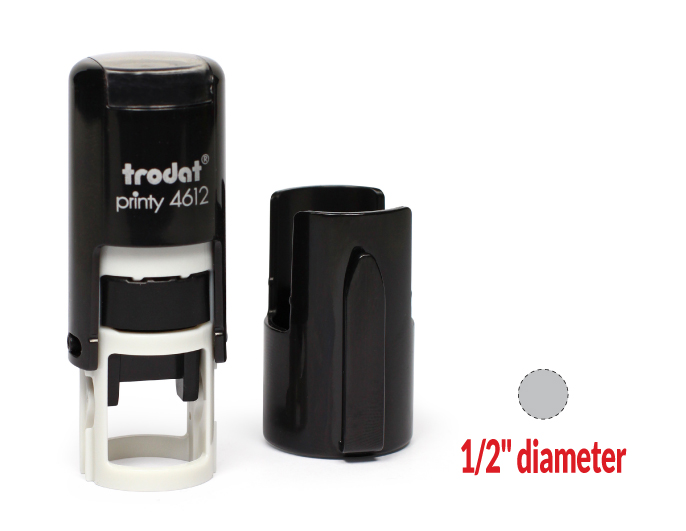 Trodat 4612 round self-inking stamp is a custom self-inking stamp. High quality plastic deliver a perfect impression.