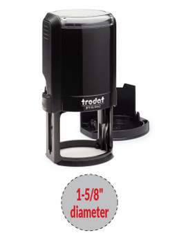 Trodat 4642 round self-inking stamp is a custom self-inking stamp. High quality plastic deliver a perfect impression.