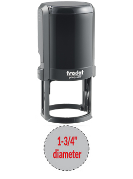 Trodat 46045 round self-inking stamp is a custom self-inking stamp. High quality plastic deliver a perfect impression.