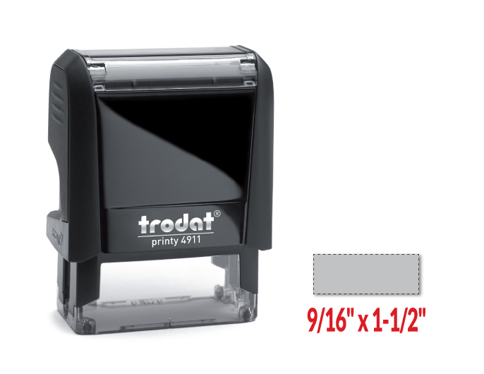 Trodat 4911 self-inking stamp is a custom self-inking stamp. High quality plastic deliver a perfect impression.